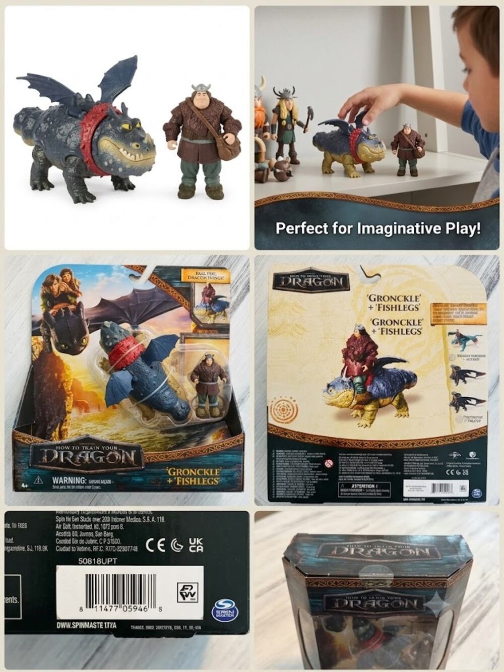 DreamWorks How to Train Your Dragon Gronckle & Fishlegs Figure Set